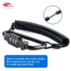 Top Pick Best Motorcycles Lock Bikers Choice Helmet Lock 3 Digit Password CableLock - Product Image 4