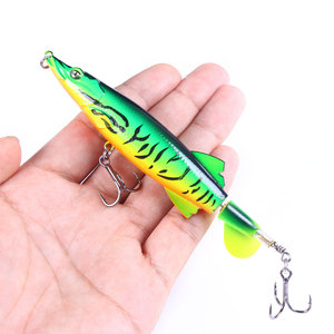 Vente en gros PE035 13cm 16g appâts artificiels en plastique dur ABS style crocodile crayon flottant leurres <span class=keywords><strong>de</strong></span> pêche - Product Image 3