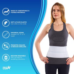 Cinturón de recuperación estomacal posparto <span class=keywords><strong>Medica</strong></span> Nylon Tummy Tuck Compresión Wrap Abdominal Binder para recuperación posquirúrgica - Product Image 4