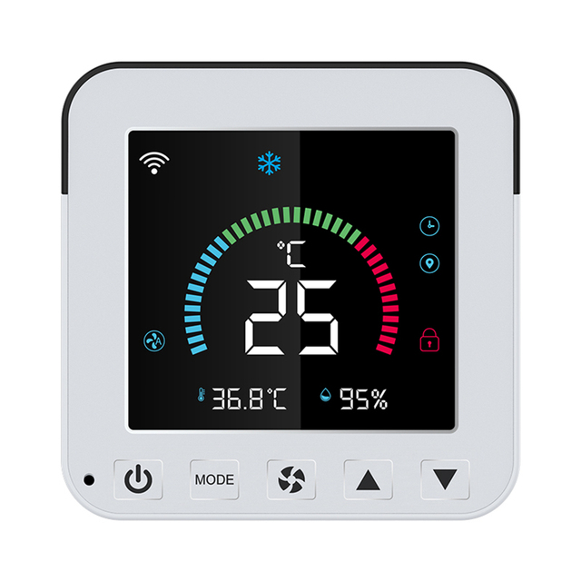 WiFi Smart Thermostat for Air Conditioner Tuya App Remote Control HVAC Fan Coil Temperature Controller