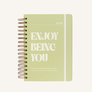 Agenda Académica, Cuaderno Espiral, Planificador Diario y <span class=keywords><strong>Semanal</strong></span>, Tapa Dura Verde Salvia, Diario Motivacional, <span class=keywords><strong>Organizador</strong></span> con Espiral Dorado Rosa - Product Image 5