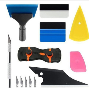 Ensemble d'outils pour film de protection de vitres de voiture, 9 pièces, avec film protecteur et grattoirs - Product Image 1