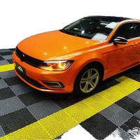 LHDT-4002 Carreaux de sol de garage modernes antidérapants en plastique modulaires à emboîtement en PP, revêtement de sol facile à installer, carreaux de garage pour voitures