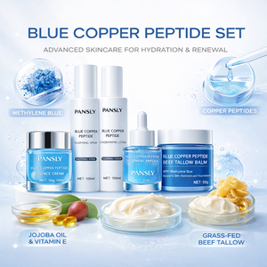 Set Skincare al Peptidi di Rame Blu a Marchio Privato, Kit Idratante <span class=keywords><strong>e</strong></span> Lenitivo per la Cura del Viso con Spray, Lozione, Siero, Crema <span class=keywords><strong>e</strong></span> <span class=keywords><strong>Balsamo</strong></span> - Product Image 2