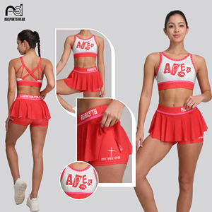 Customized Cheer Practice Wear, Crop Top Cheer Uniform Cheerleading Outfit - Product Image 4