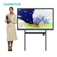 Tableau blanc interactif intelligent 4K tout-en-un IWB de 65/75/86/98/110 pouces, écran plat tactile 20 points, prise en charge de double système d'exploitation, tablette iPad