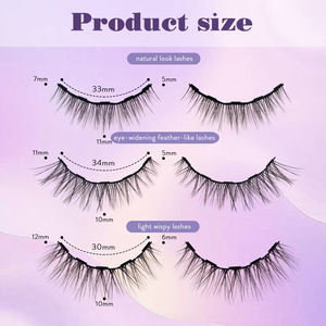 <span class=keywords><strong>Cils</strong></span> magnétiques effet naturel avec stylo eyeliner, lot de 5 paires, imperméables, longue tenue, réutilisables, kit de <span class=keywords><strong>cils</strong></span> en gros - Product Image 6