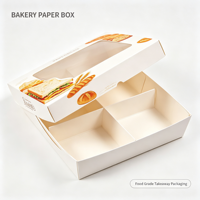 Boîte en papier multi-compartiments sur mesure pour l'emballage de pâtisseries, boîte cadeau en papier divisée