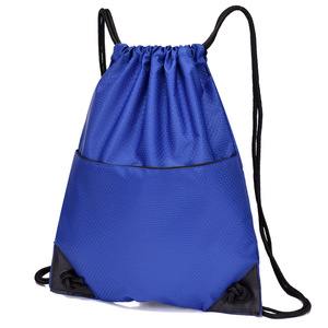 Customized Printing Waterproof Gym Black Blank 420D Polyester Sport Custom <b>Drawstring</b> <b>Backpack</b> Bag with Pocket - Product Image 6
