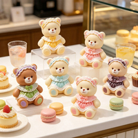 Décoration en résine personnalisée style Lolita, mini-statue d'ours de dessin animé, ornement artistique pour maison de poupée, vente en gros d'usine