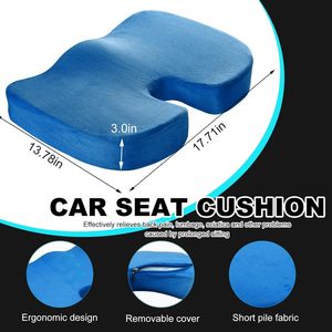 Portable U-Shaped Memory <b>Foam</b> Cushion for Office Chair and Car Gel Enhanced Tailbone Pain Relief Cushion with Washable Cover - Product Image 2