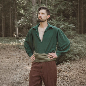 Camisa de Guerrero renacentista <span class=keywords><strong>Medieval</strong></span> para hombre gótico de alta calidad disfraces de manga larga - Product Image 2