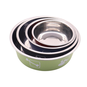 Base de goma antideslizante de doble pared aislado al vacío de acero inoxidable individual básico gato mascota perro comida y agua tazón de alimentación - Product Image 6