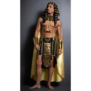 Pharaon égyptien romain médiéval COS Costume ancien roi grec <span class=keywords><strong>tenue</strong></span> de fête d'halloween pour hommes - Product Image 3