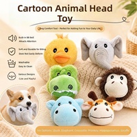 Jouets en peluche pour animaux de compagnie en forme d'hippopotame, girafe et crocodile - Jouets à mâcher qui couinent pour chiens, pour jouer en extérieur et soulager l'ennui ; en stock