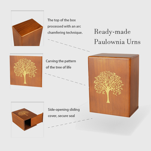 Urne funéraire en bois pour cendres humaines adultes, urnes commémoratives pour chats et chiens, boîte en bois avec gravure personnalisée, vente en gros - Product Image 1