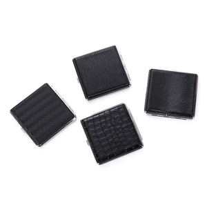 Usine d'origine 20 pièces capacité portable ultra-mince étui à cigarettes en cuir noir personnalité étui à cigarettes allongé - Product Image 4