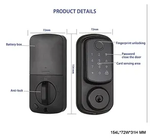 Digital Electronic Door Lock Smart Deadbolt Lock Us Latch Bolts Smart Keypad Door Lock With Handle
