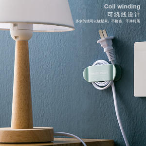 Organisateur de câbles mural simple, clip adhésif rectangulaire durable pour la gestion des câbles, crochet de rangement de type ventouse - Product Image 1