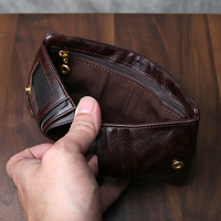 Dompet Kulit Asli Pria Grosir Terbaru, Dapat Dikustomisasi, dari Kulit Sapi Lapis Atas yang Diolah Alami dengan Gaya Mewah.