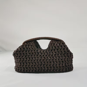 Elegante Borsa a Tracolla Intrecciata da Donna, Pochette <span class=keywords><strong>in</strong></span> Paglia, Borsa da Spiaggia <span class=keywords><strong>in</strong></span> <span class=keywords><strong>Rafia</strong></span> alla Moda, Nuova Borsa Versatile Estiva da Donna - Product Image 2