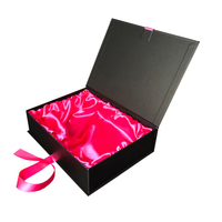 Boîte d'emballage en Satin pour Extensions de cheveux, Logo personnalisé, coffret avec ruban, pour mèches, 1 pièce