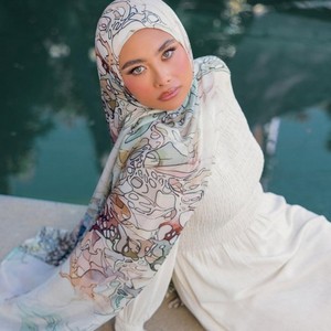 2024 femmes mode extensible <span class=keywords><strong>Turban</strong></span> tête Wrap bande ethnique cheveux couverture pour sommeil ou <span class=keywords><strong>chimio</strong></span> Chic écharpe châle Style - Product Image 1