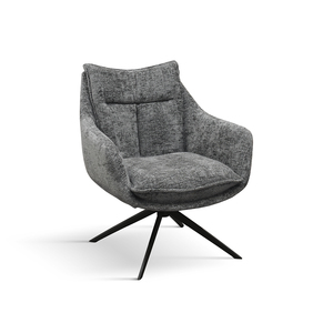 Vittoria Armchair Grey Fabric Metal Base Indoor <b>Living</b> <b>Room</b> <b>Chair</b> - Product Image 1