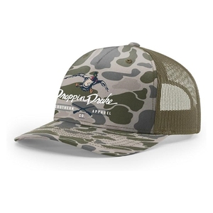 Gorra trucker personalizada de 5 paneles con visera, patrón de camuflaje, corona alta, parte trasera de malla, para caza de aves acuáticas y patos, en camuflaje retro - Product Image 2