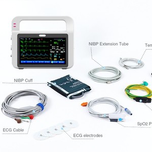 เครื่องตรวจวัดสัญญาณชีพสัตว์แบบพกพา E5 ECG SpO2 NIBP สำหรับสุนัข หน้าจอสัมผัส ได้รับการรับรองมาตรฐาน CE - Product Image 1