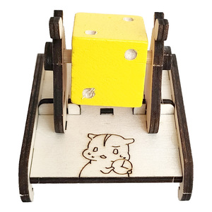 Rueda de Ejercicio para Hámster, <span class=keywords><strong>Cubo</strong></span> de <span class=keywords><strong>Rubik</strong></span> de Plástico, Juguete Deportivo para Mascotas Pequeñas, Descompresión, Anti-depresión, Desmontable, Lavable, Oso Dorado - Product Image 6