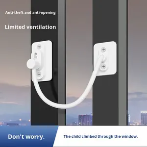 Serrure de porte de fenêtre de sécurité enfant avec dispositif de limite push-pull Serrure de fenêtre antivol à ouverture plate <span class=keywords><strong>Protection</strong></span> contre les chutes en haute altitude - Product Image 6
