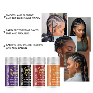 Bâton de cire capillaire Styling Anti Frizz Longue durée Imperméable 75g Aluminium Tube Push up Contrôle des bords Bâton de cire à usage domestique <span class=keywords><strong>pour</strong></span> perruques - Product Image 5