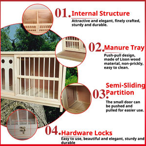 Juego de Nidos de Madera para <span class=keywords><strong>Palomas</strong></span>, Jaula de Cría para <span class=keywords><strong>Palomas</strong></span> de Competición y Mensajeras, Varios Tamaños - Product Image 5