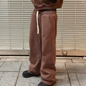 Pantaloni da Jogging QIANSHI Personalizzati da Uomo Ampi <span class=keywords><strong>Oversize</strong></span> a Gamba Larga di Alta Qualità 100% Cotone Svasati e Felpati - Product Image 3