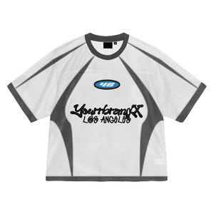 高品質ジャージー マルチエレメント 欧米風クールストリートグラフィティ メッシュデザイン ユニセックススポーツシャツ OEM/ODM - Product Image 6