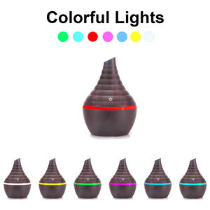 Diffuseur d'aromathérapie portable en bois grainé 300 ml, alimenté par USB avec lumière LED pour usage domestique et commercial - Product Image 5