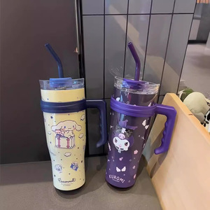 Khổng lồ 1200ml du lịch cup với nắp công suất lớn cao su xe xử lý phim hoạt hình thiết kế hoàn hảo drinkware cho đồ uống lạnh - Product Image 4