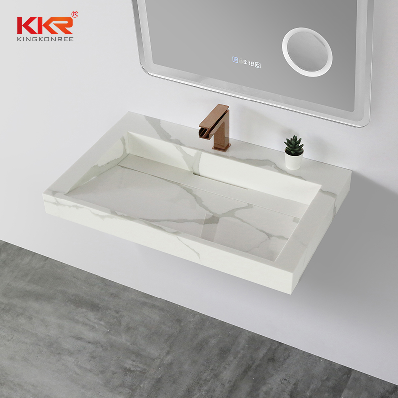 KKR настенная раковина для ванной комнаты, раковина для ванной, раковина с твердой поверхностью, раковины для ванной комнаты из искусственного камня, Настенные раковины