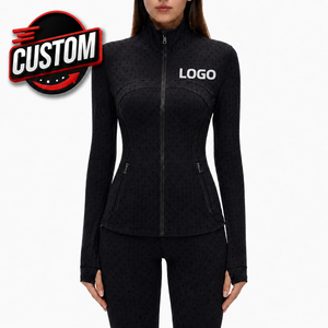 Camiseta de Yoga Transpirable de Secado Rápido para Mujer, Manga Larga, con Bolsillo, Logotipo Personalizado, Blusa Deportiva Elástica para Entrenamiento, OEM ODM - Product Image 5
