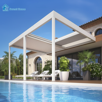 Gazebo motorisé en aluminium de haute qualité Sweet Home, pavillon extérieur anti-corrosion avec LED pour les fêtes