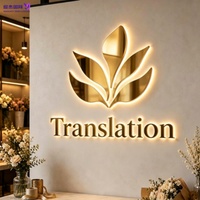 Lettres en relief 3D à LED éclairées par l'avant, étanches, en métal épais, enseigne personnalisée illuminée pour restaurant, commerce de détail