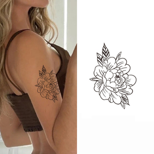 Small Clear Waterproof Temporary <b>Tattoo</b> Sticker Sweat Proof Herbal Ink Water Transfer <b>Paper</b> for Body Art Party Festival Use - Product Image 1
