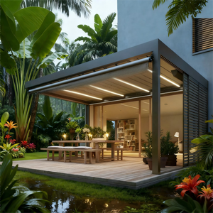 Pergola Gazebo Moderne en Aluminium à Prix d'Usine, Toit à Lamelles Manuel, Jardin Extérieur, Patio, Cour, <span class=keywords><strong>Terrasse</strong></span>, Balcon - Product Image 3