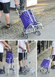 직원 이동 화물 트롤리 접이식 휴대용 계단 등반 카트 노인 슈퍼마켓 쇼핑 트롤리 - Product Image 6