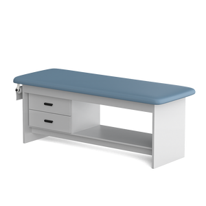 Lettino da Visita Manuale Serie Gamba a Pannello per Trattamenti Medici e Massaggi, Arredamento Ospedaliero in Legno Massello per Clinica con Rivestimento Interamente in Laminato - Product Image 4