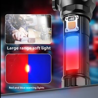 Marteau de sécurité multifonction, lampe torche LED, batterie rechargeable, zoom optique, sept-en-un, lumière d'urgence pour camion de pompiers, premiers secours