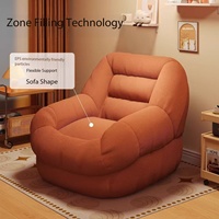 Fauteuil de salon individuel en tissu, style minimaliste moderne, confortable et décontracté, idéal pour le salon, la chambre et la relaxation