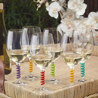 Marqueurs de verres en silicone écologiques et colorés – Outil de fête à prix abordable pour accessoires de bar – Coffret cadeau promotionnel