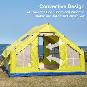 Tente de camping familiale arabe gonflable de luxe Tulus pour 5 à 8 personnes, en Oxford, imperméable et coupe-vent, pour l'été, avec une chambre - Product Image 5